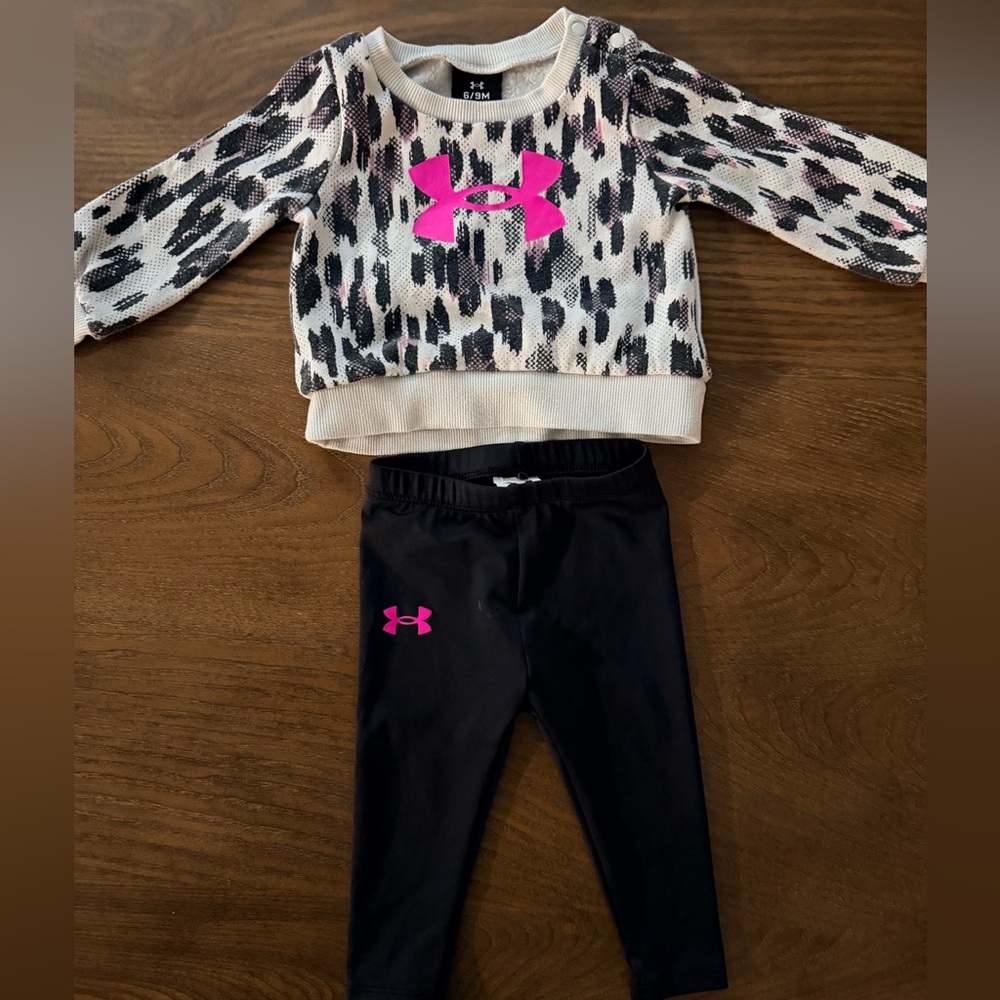 Under Armour Kids Black and Pink Leggings